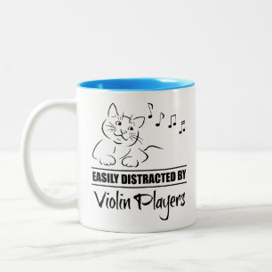 Tasse 2 Couleurs Curious chat facilement distrait par les joueurs d
