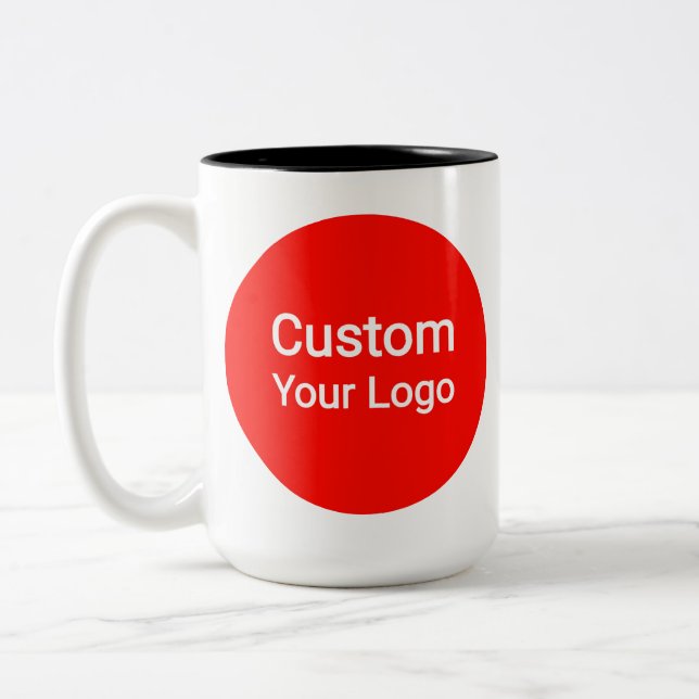 Tasse 2 Couleurs Custom Photo & Logo  | Personalized (Gauche)