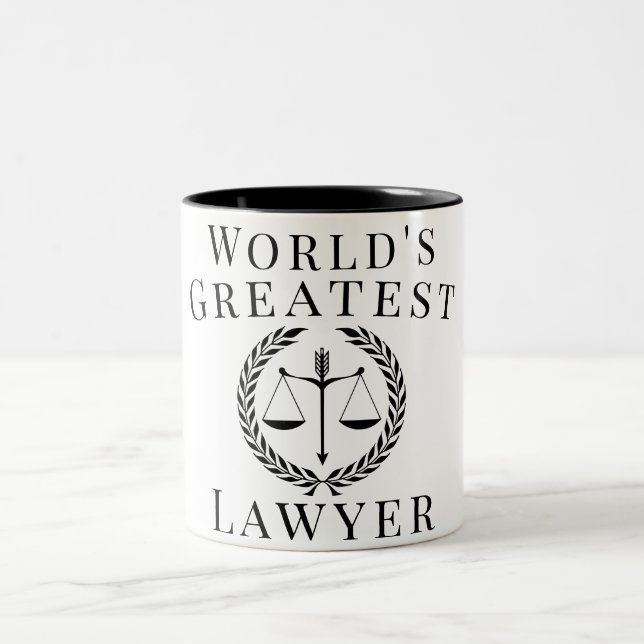 Tasse 2 Couleurs Custom Text La plus grande échelle de justice pour (Centre)