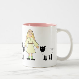 Tasse 2 Couleurs Customisez-moi — Nativité des enfants Berger fille