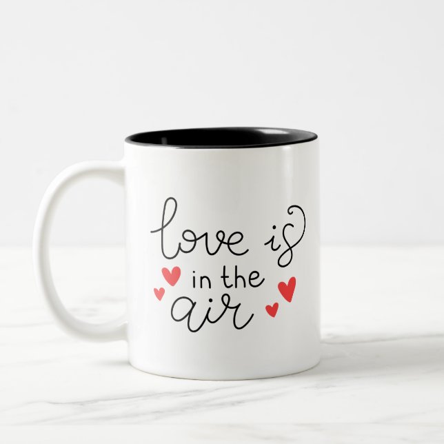 Tasse 2 Couleurs Cute Adorable Couple Love Air Romantic Playful  (Gauche)
