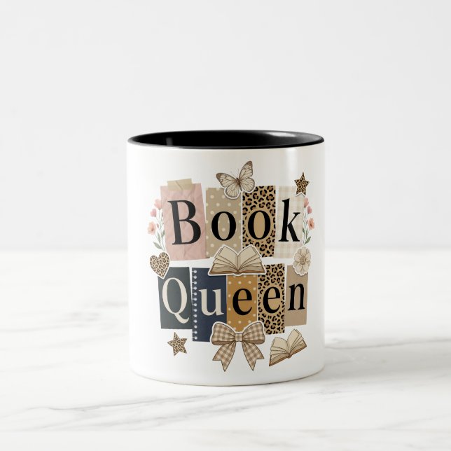 Tasse 2 Couleurs Cute Book Queen (Centre)