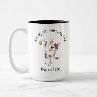 Tasse 2 Couleurs Cute Calico Chat