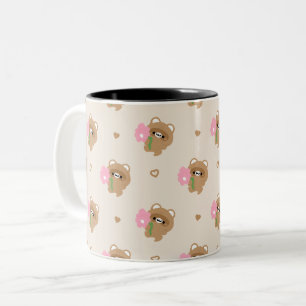 Tasse 2 Couleurs Cute castor romantique