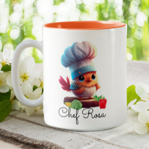 Tasse 2 Couleurs Cute Chef Personnalisé Bird