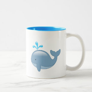 Tasse 2 Couleurs Cute Chubby Cartoon Whale