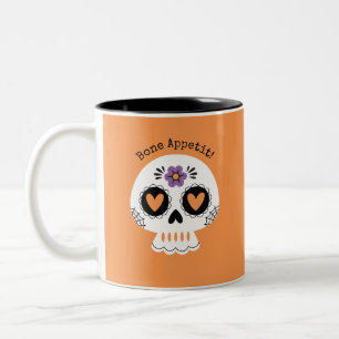 Tasse 2 Couleurs Cute crâne de sucre Halloween
