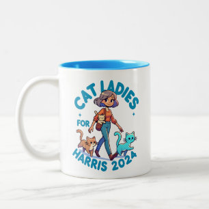 Tasse 2 Couleurs Cute Drôle Fille Enfant Chat Lady Kamala Harris