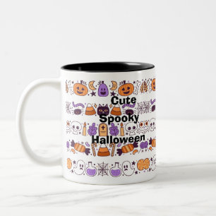 Tasse 2 Couleurs Cute éffrayant Halloween sans couture motif