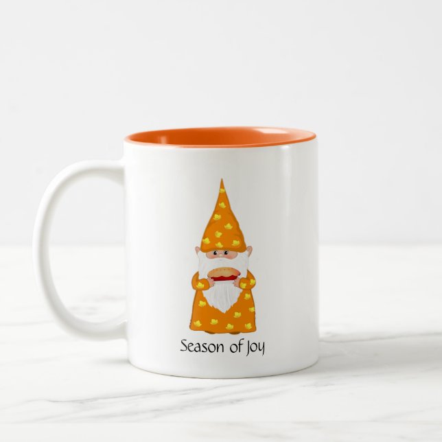 Tasse 2 Couleurs Cute Gnome de Thanksgiving  (Gauche)