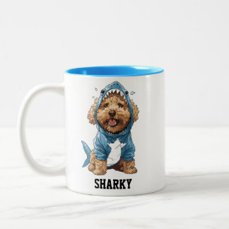 Tasse 2 Couleurs Cute Goldendoodle Requin