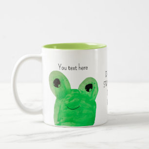 Tasse 2 Couleurs Cute grenouille Dream Big Personnalisé