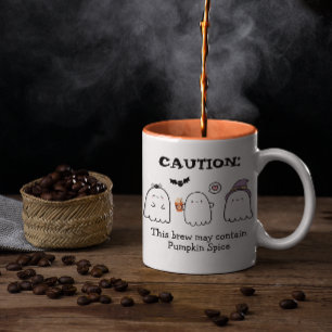 Tasse 2 Couleurs Cute Halloween Fantômes Araignée Citrouille Épice