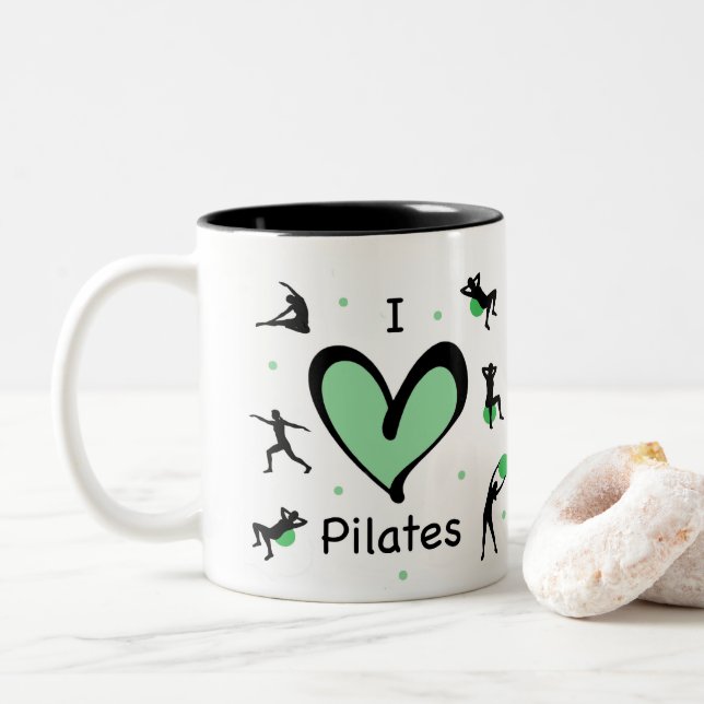 Tasse 2 Couleurs Cute I Love Pilates (Avec donut)