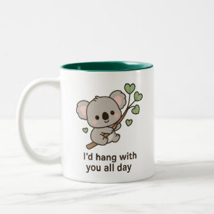 Tasse 2 Couleurs Cute Koala - J'ai passé toute la journée avec toi