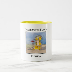 Tasse 2 Couleurs Cute Lifeguard Tower, Plage Clearwater Floride