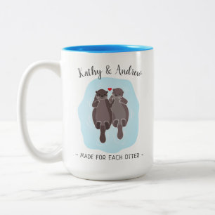 Tasse 2 Couleurs Cute Made for Each Otter Customisé Cadeau Lui