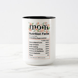 Tasse 2 Couleurs Cute Mom Nutrition Facts