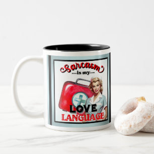 Tasse 2 Couleurs Cute Nurse Pinup_ Love