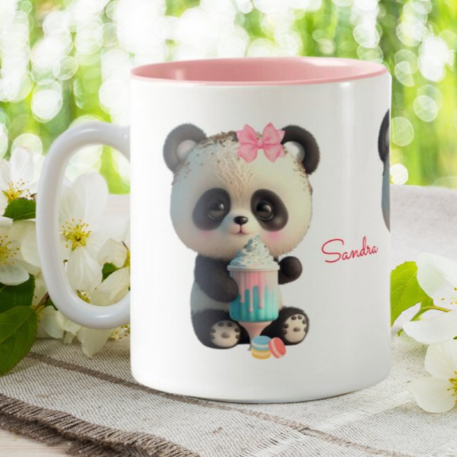 Tasse 2 Couleurs Cute Panda personnalisée (Créateur téléchargé)