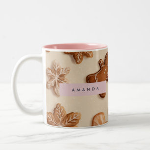 Tasse 2 Couleurs Cute Pastel personnalisé Gingerbread Cookie