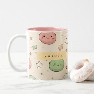 Tasse 2 Couleurs Cute personnalisée Kawaii Mochi Motif