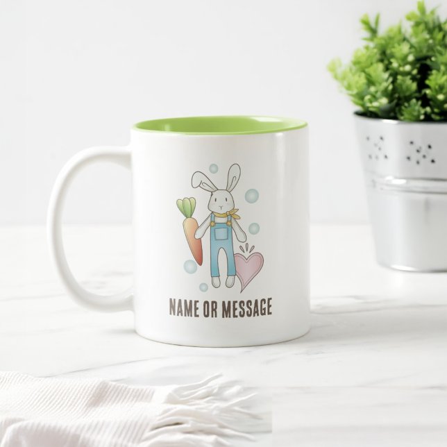 Tasse 2 Couleurs Cute personnalisée lapin d'animal farci farci (Créateur téléchargé)