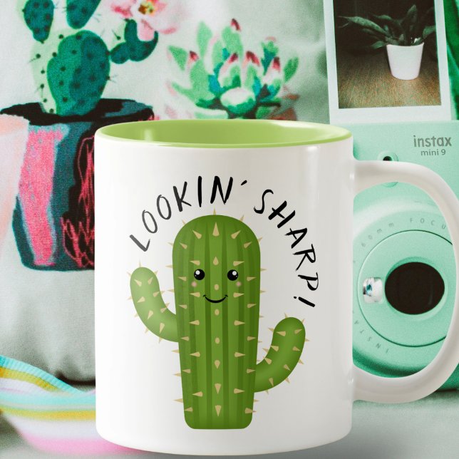 Tasse 2 Couleurs Cute Plante Lover Cactus Cherche Sharp (Créateur téléchargé)