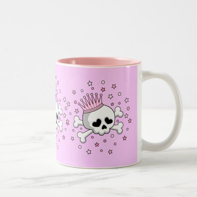 Tasse 2 Couleurs Cute Princess Skull (Droit)