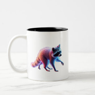 Tasse 2 Couleurs Cute Raccoon Art