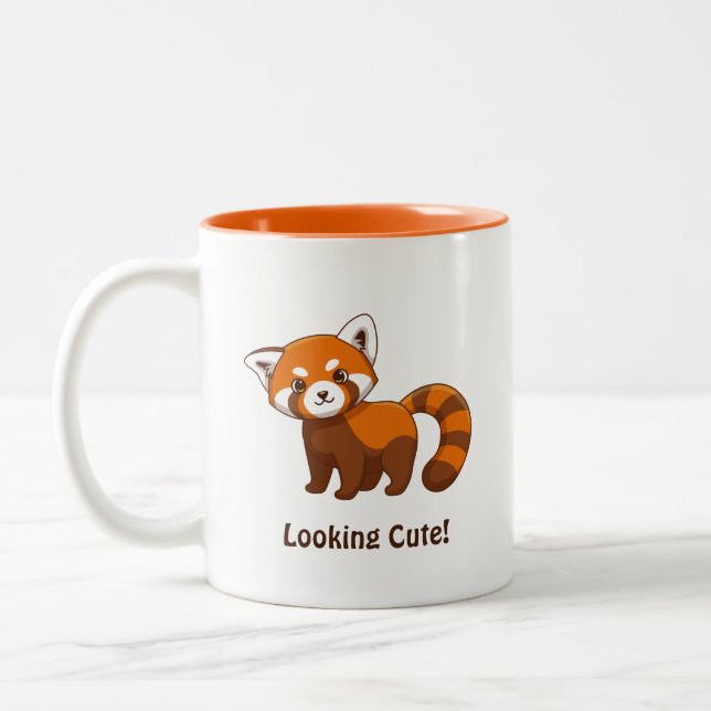 Tasse 2 Couleurs Cute Red Panda (Gauche)