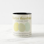 TASSE 2 COULEURS CUTE SOFT SUBTLE PASTEL EASTER EGGS PERSONALIZED<br><div class="desc">If you need any further customisation or any other matching items,  please feel free to contact me at yellowfebstudio@gmail.com</div>