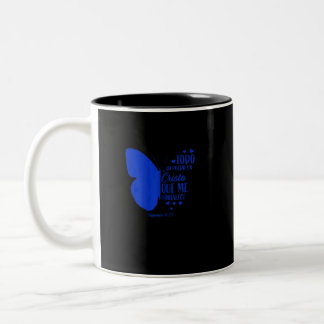 Tasse 2 Couleurs Cute Spanish Christian Bible Religious Butterfly