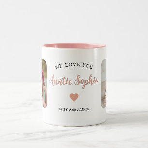 Tasse 2 Couleurs Cute Tante 2 Photo Rose Moderne