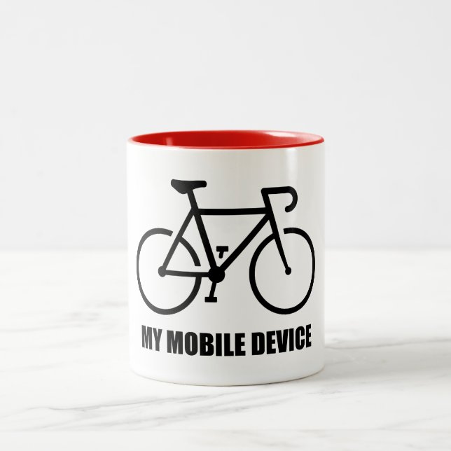 Tasse 2 Couleurs Cyclisme, Mon appareil mobile (Centre)