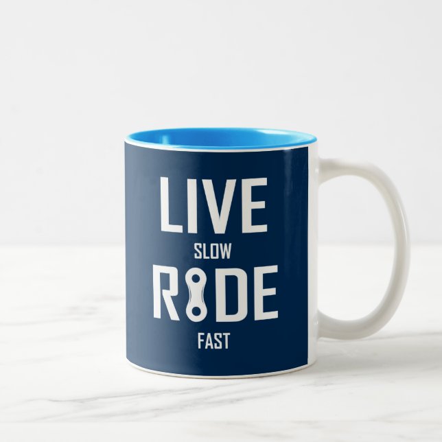 Tasse 2 Couleurs Cyclisme rapide à vitesse lente en direct (Droit)