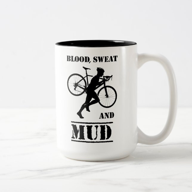 Tasse 2 Couleurs Cyclocross Sang Sueur Et Boue (Droit)