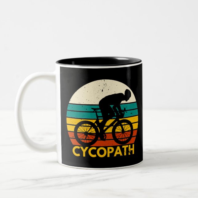 Tasse 2 Couleurs Cycopath/Cyclisme/Vélo (Gauche)
