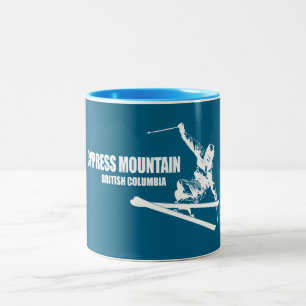 Tasse 2 Couleurs Cypress Mountain Colombie-Britannique Skier