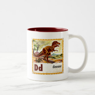 Tasse 2 Couleurs D est pour Dinosaur