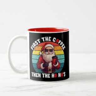 Tasse 2 Couleurs D'abord le café puis le Père Noël de Ho Ho