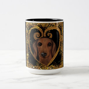 TASSE 2 COULEURS DACHSHUND
