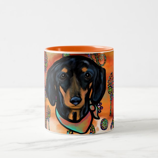 TASSE 2 COULEURS DACHSHUND ART SUD-OUEST (Centre)