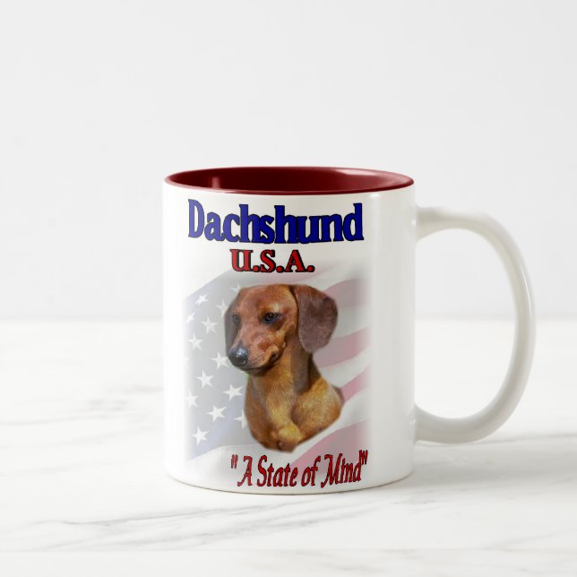 Tasse 2 Couleurs Dachshund Gifts (Droit)