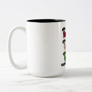 Tasse 2 Couleurs Dachshund Halloweiner Halloweiner drôle Chien drôl