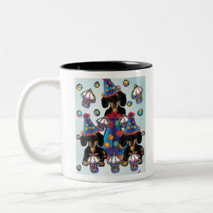 Tasse 2 Couleurs Dachshunds noir et feu