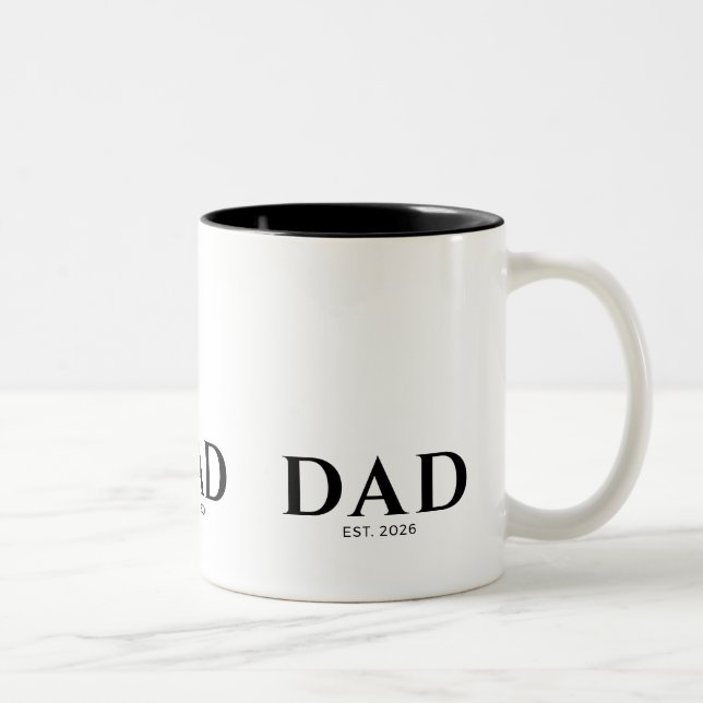 Tasse 2 Couleurs Dad Established New Dad Gift (Droit)