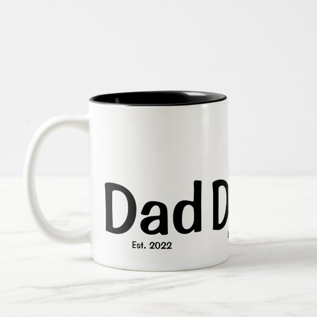 Tasse 2 Couleurs Dad  Established New Dad Gift  (Gauche)