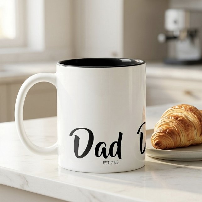 Tasse 2 Couleurs Dad Established New Dad Gift (Dad Established New Dad Gift Two-Tone Coffee Mug)
