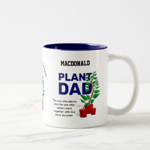 Tasse 2 Couleurs DAD PLANTE personnalisé